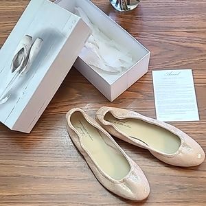 Anniel Ballet Flats Gold Shimmery ADORABLE ♥ Size 41 / approx. 10.5 USA ♥